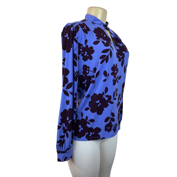 Ann Taylor Women's Purple Floral Blouse XXS - NWT