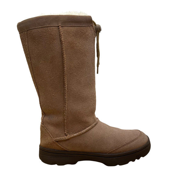 Victoria Spenser Women’s Brown Suede Faux Fur Lined Winter Boots Size 6