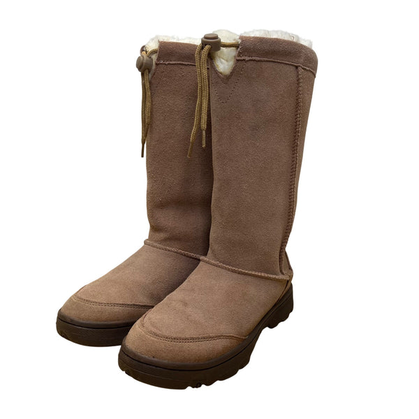 Victoria Spenser Women’s Brown Suede Faux Fur Lined Winter Boots Size 6