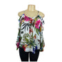 Parker Womens Ruffled Off-Shoulder Floral Blouse Size S - New
