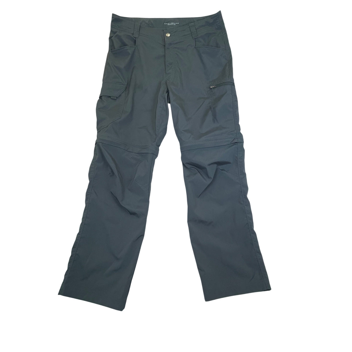Columbia Mens Gray Convertible Hiking Pants With Omni-Shade UPF 50 Sz 34W 30L