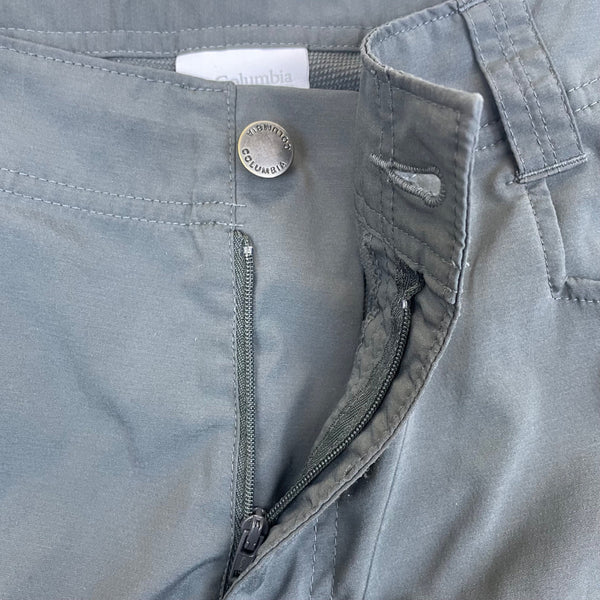 Columbia Mens Gray Convertible Hiking Pants With Omni-Shade UPF 50 Sz 34W 30L