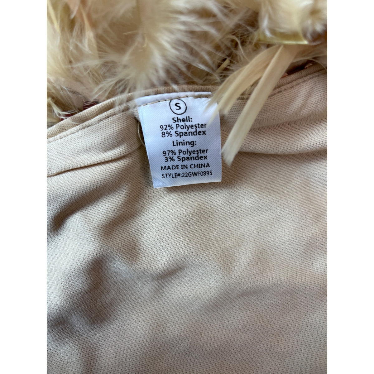 Fashion Nova Women’s Gold Slit Dress Size S