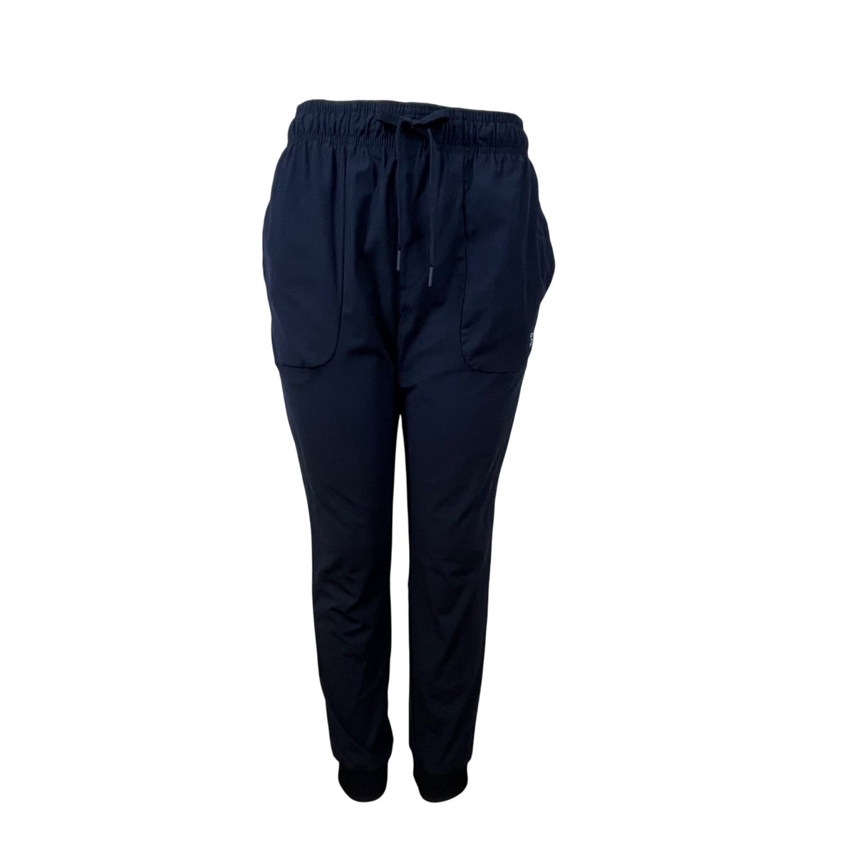 Reebok Women’s Black Elastic Waist Jogger Pants Polyester Blend Size M