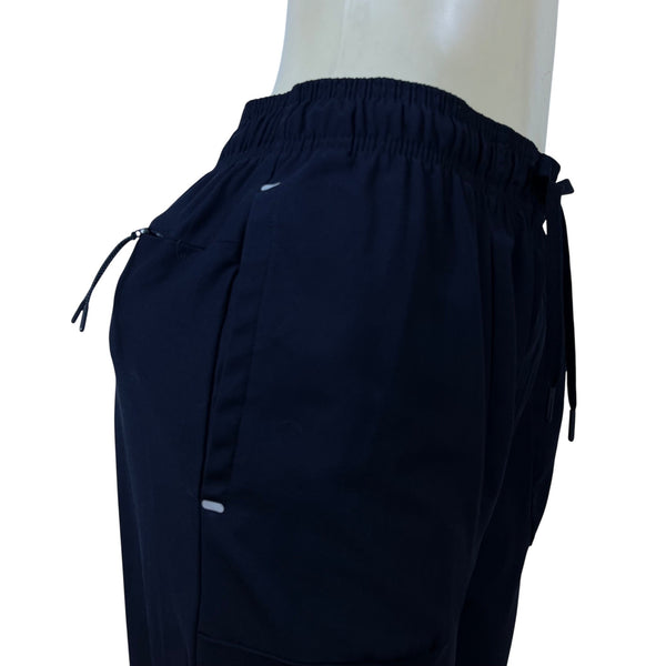 Reebok Women’s Black Elastic Waist Jogger Pants Polyester Blend Size M