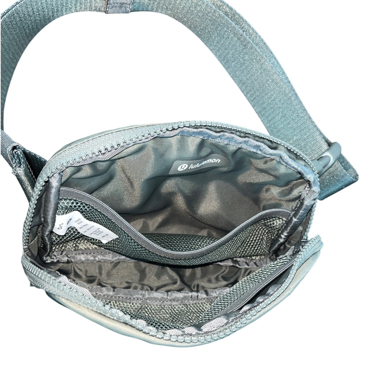Lululemon Blue Agave Nylon Adjustable Strap On The Move Belt Bag Sz M