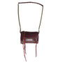 Rebecca Minkoff Women’s Burgundy Leather Mini 4-Zip Crossbody Bag Sz S