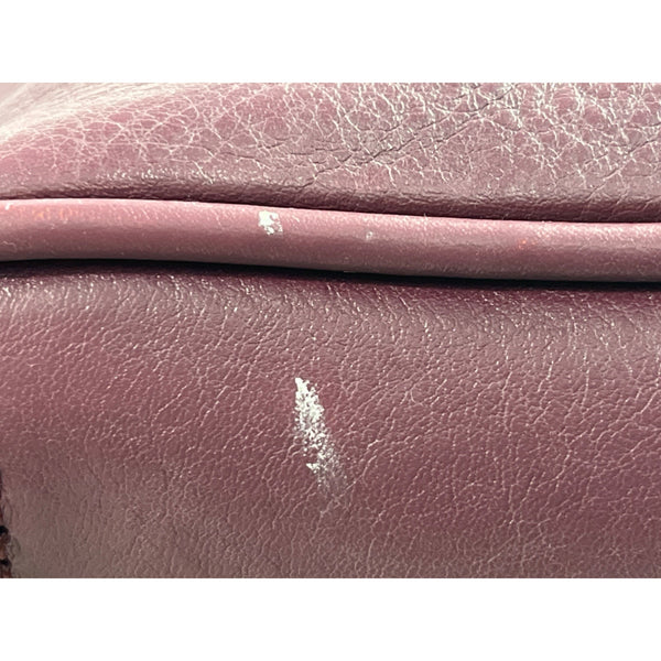 Rebecca Minkoff Women’s Burgundy Leather Mini 4-Zip Crossbody Bag Sz S