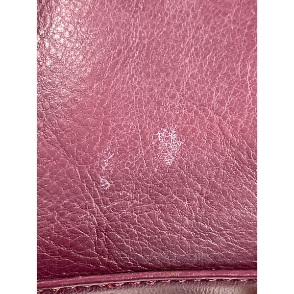 Rebecca Minkoff Women’s Burgundy Leather Mini 4-Zip Crossbody Bag Sz S