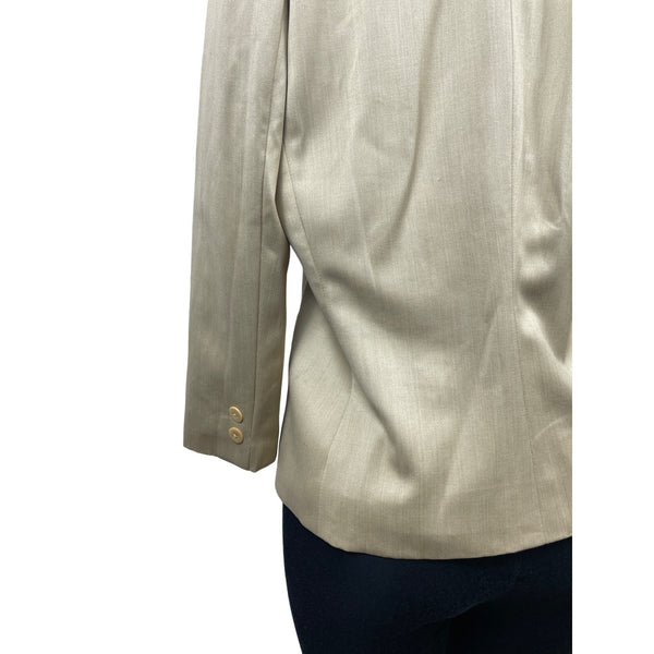 Collezioni Women’s Satin Tan Blazer Size 10