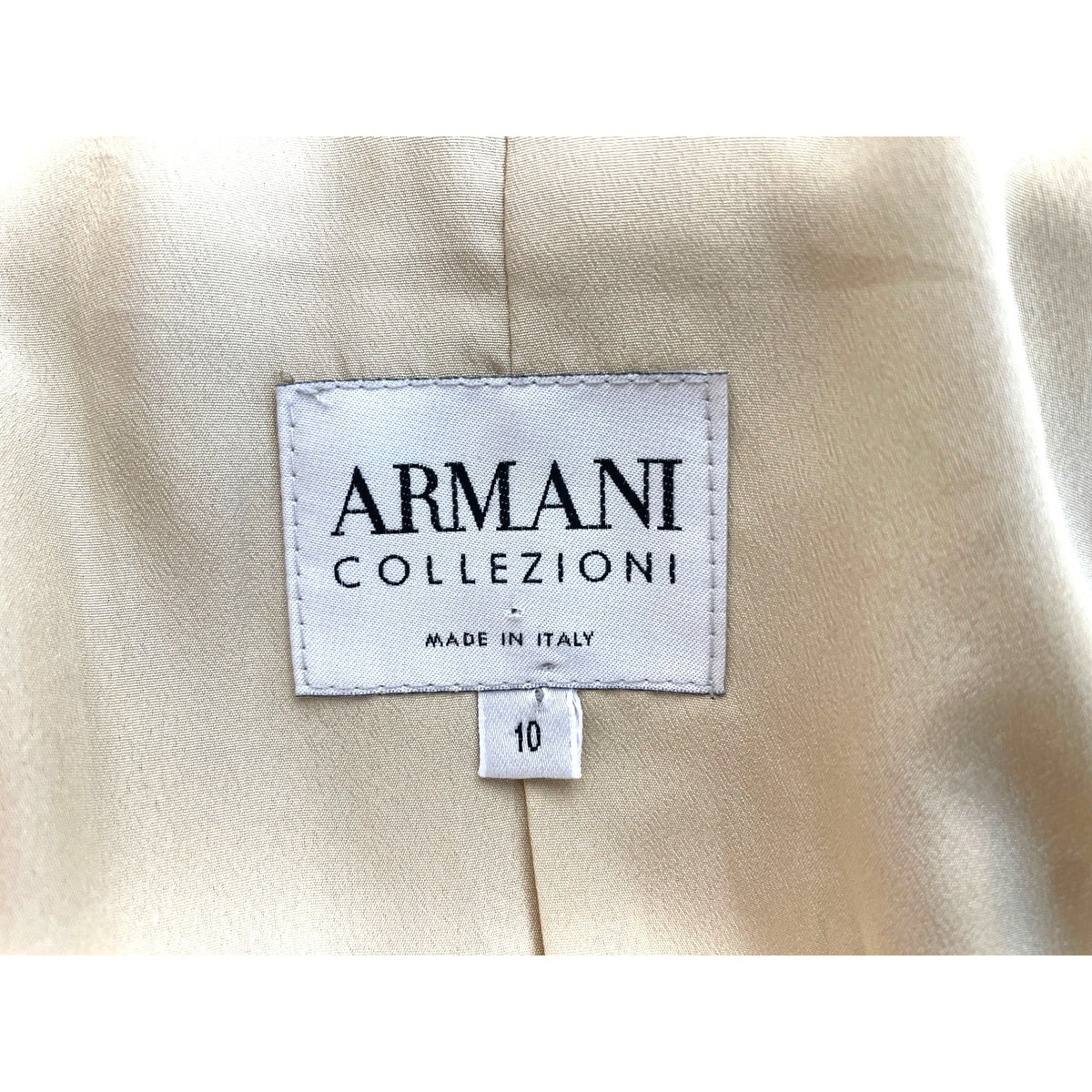 Collezioni Women’s Satin Tan Blazer Size 10