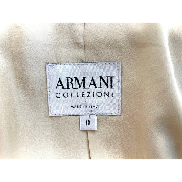 Collezioni Women’s Satin Tan Blazer Size 10