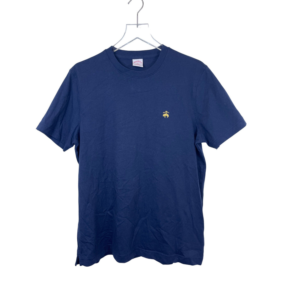 Brooks Brothers Mens Navy Cotton Embroidered Logo T-Shirt Medium Casual Crewneck
