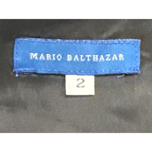Mario Balthazar Women's Black Cap Sleeve & Knee-Length Wrap Dress Size 2