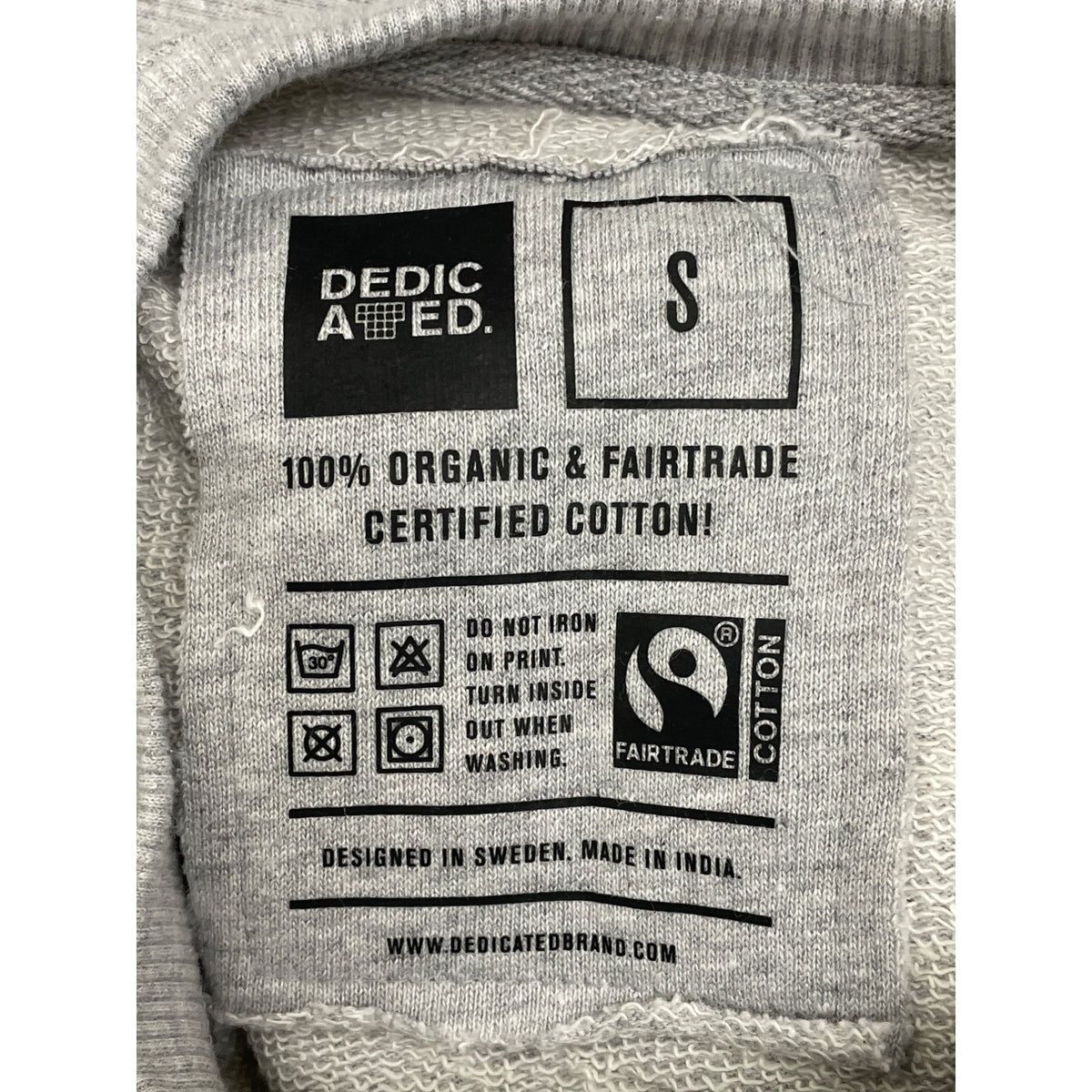 Dedicated Men Grey Crewneck Sweatshirt W/ Minimalist Mountain Design Sz S - New