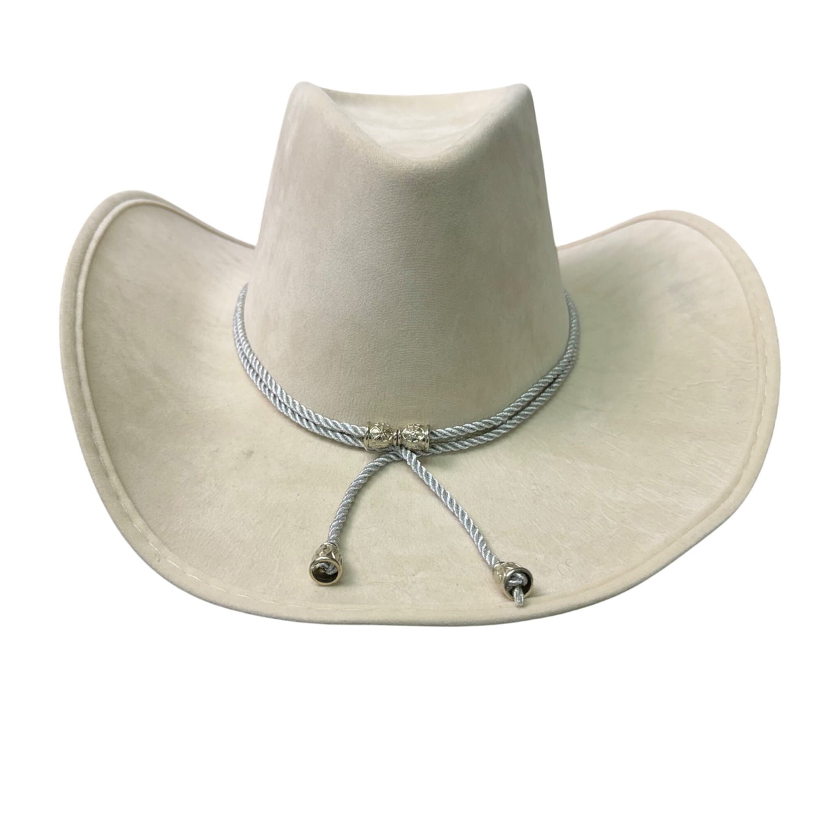 Mens Beige Cowboy Hat With Rope Accent Western Style Durable Lightweight Design