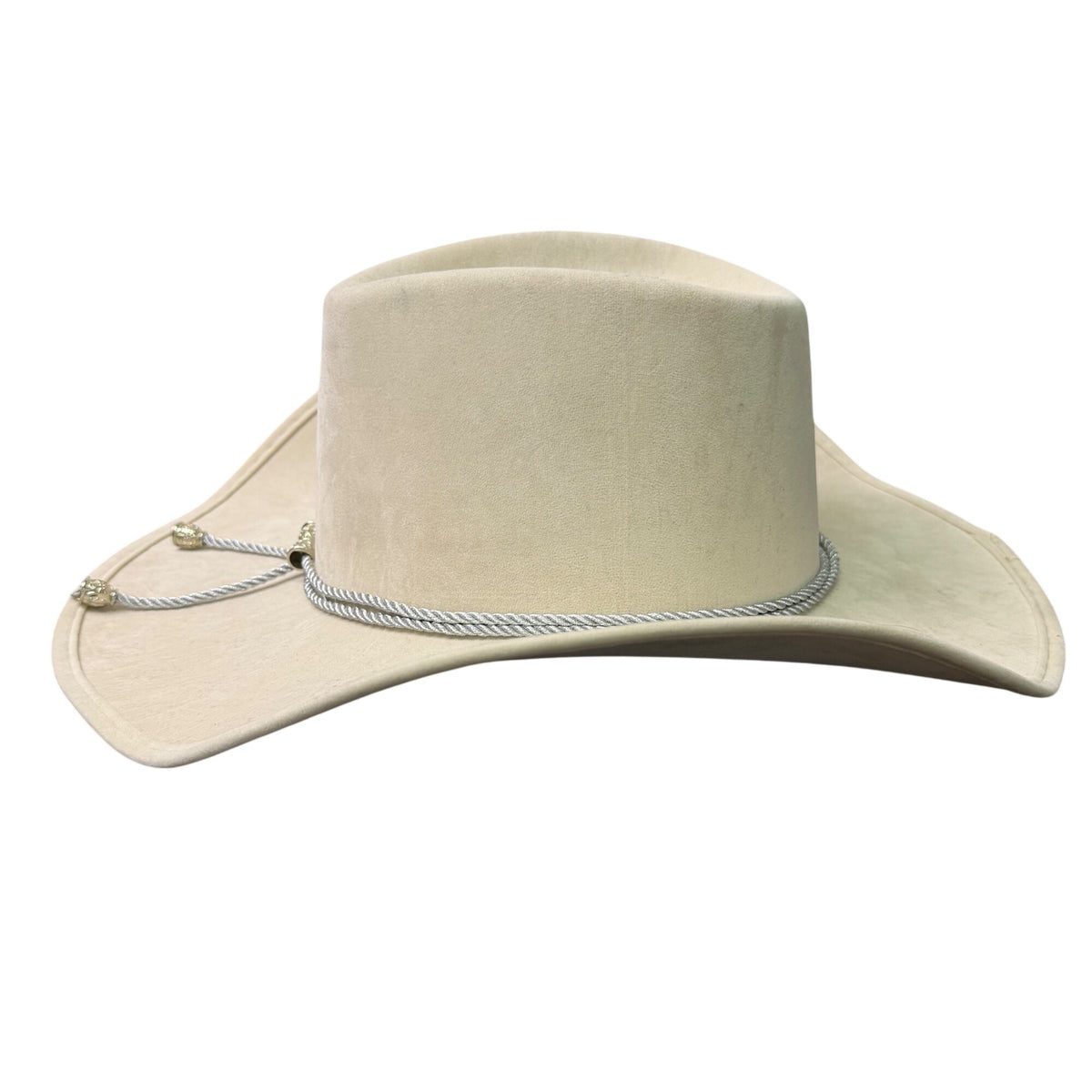 Mens Beige Cowboy Hat With Rope Accent Western Style Durable Lightweight Design