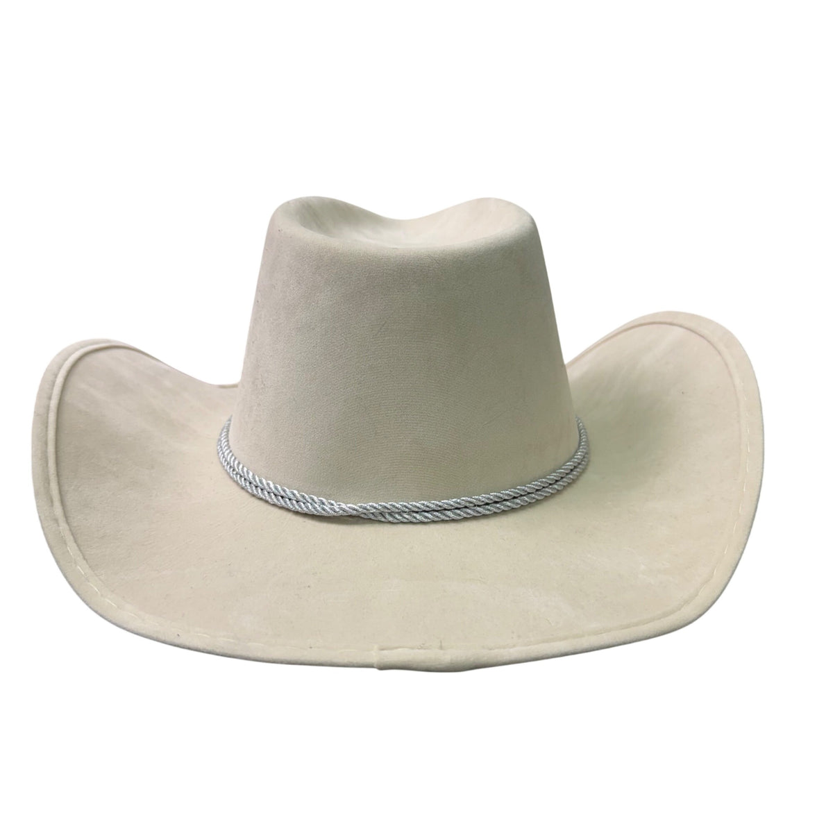 Mens Beige Cowboy Hat With Rope Accent Western Style Durable Lightweight Design