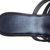 Italian Shoemakers Womens Chocolate Strappy Slide-On Tiber Wedge Sandals Sz 10