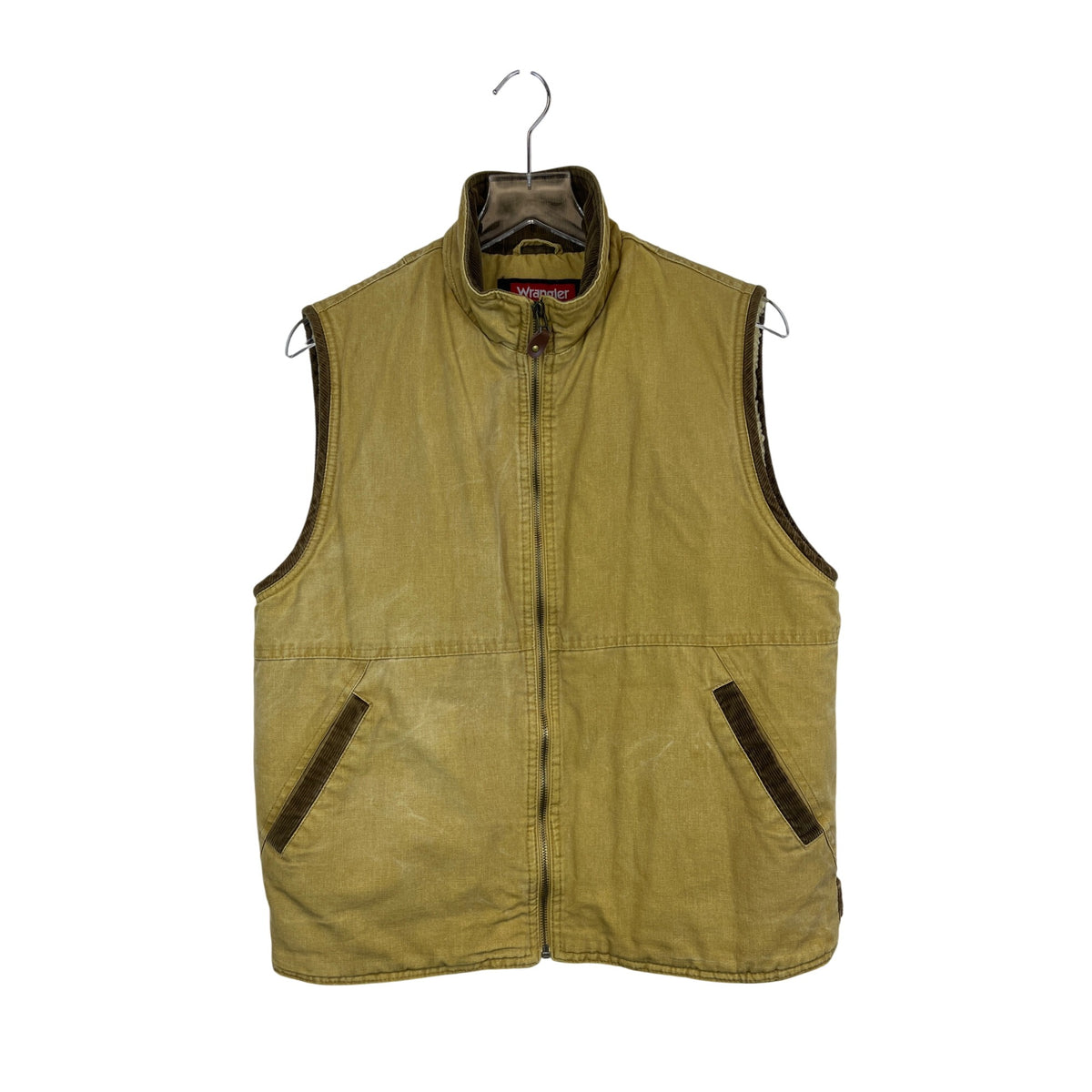 Wrangler Mens Tan Cotton Canvas Outdoor Vest Size S