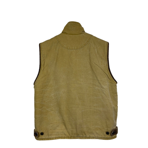 Wrangler Mens Tan Cotton Canvas Outdoor Vest Size S