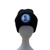 Carhartt Black Knit Cuffed Beanie Hat With Embroidered Logos - New