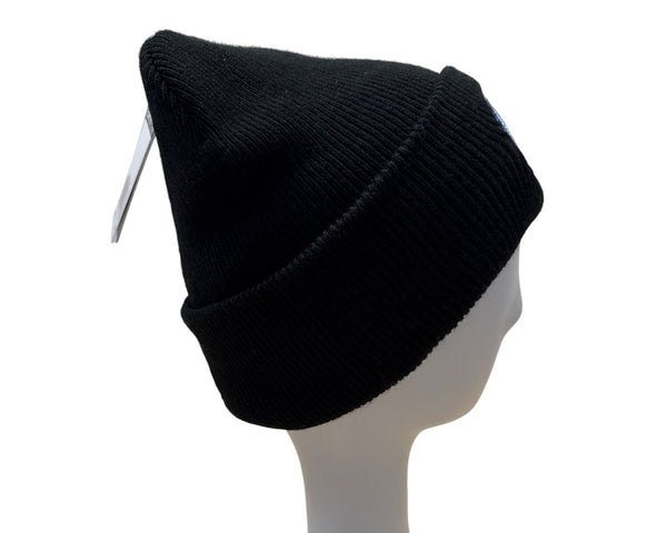 Carhartt Black Knit Cuffed Beanie Hat With Embroidered Logos - New