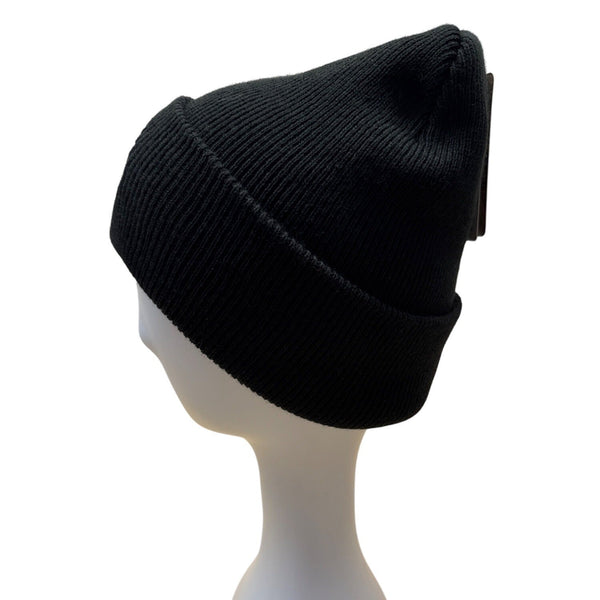 Carhartt Black Knit Cuffed Beanie Hat With Embroidered Logos - New