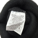Carhartt Black Knit Cuffed Beanie Hat With Embroidered Logos - New