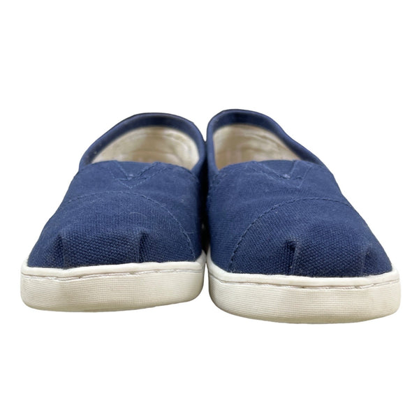 Tom’s Youth Navy Blue Denim Canvas Flat Shoes Sz Y13.5