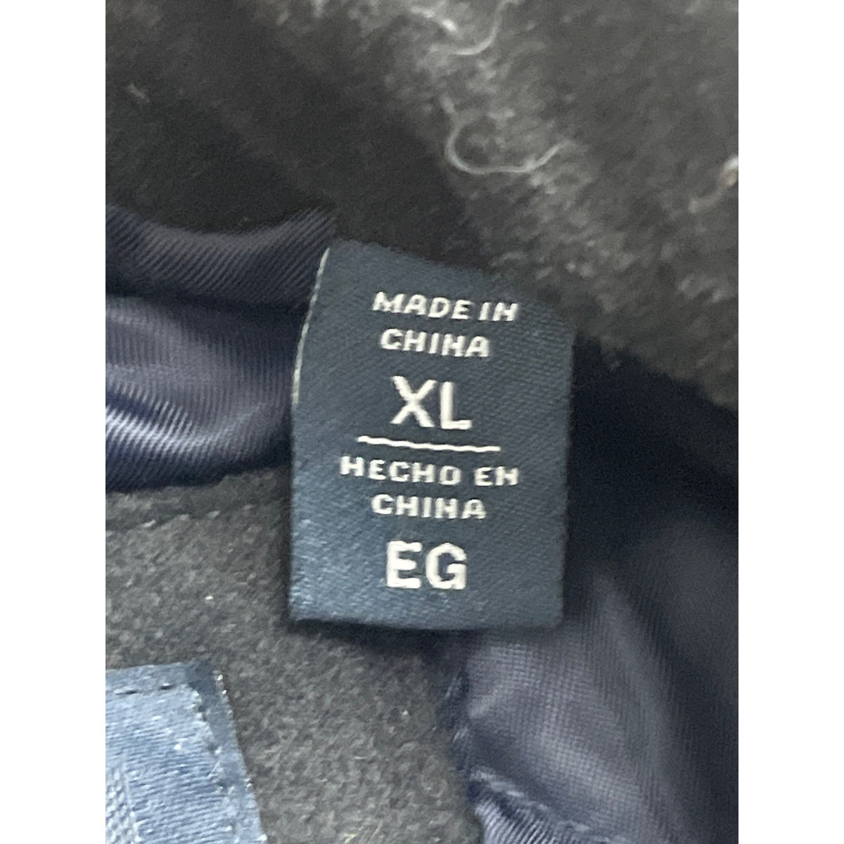 Tommy Hilfiger Mens Quilted Wool-Blend Black Coat With Button Closure Size XL