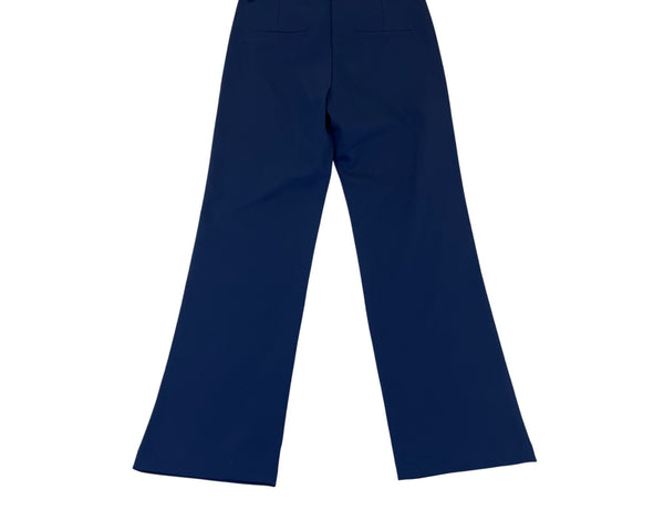 Kiczoy Womens Blue Viscose-Blend Flared Dress Pants Size 2 - New