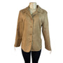 TCM Womens Camel Button-Up Jacket With Lace-Up Sleeve Detail Size 42