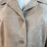 TCM Womens Camel Button-Up Jacket With Lace-Up Sleeve Detail Size 42