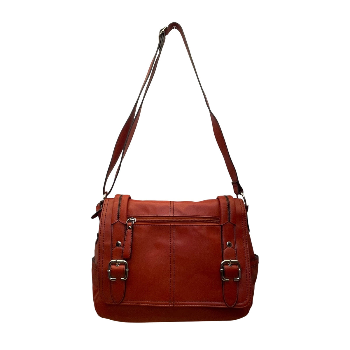 Relic Women’s Red Faux Leather Adjustable Strap Buckle Accent Crossbody Bag