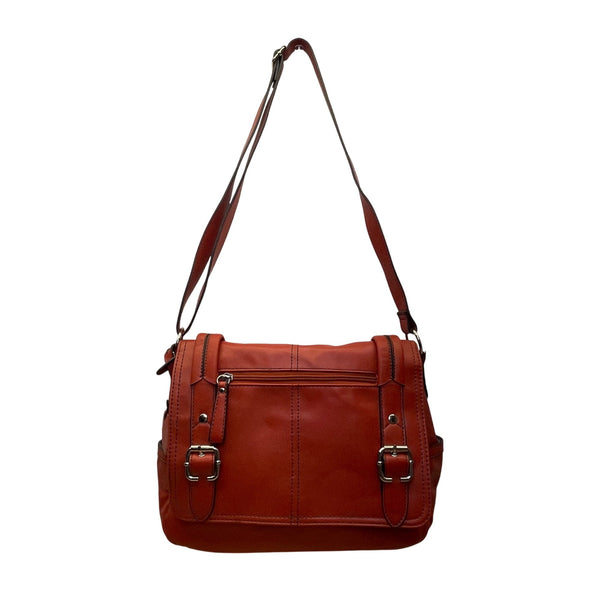 Relic Women’s Red Faux Leather Adjustable Strap Buckle Accent Crossbody Bag