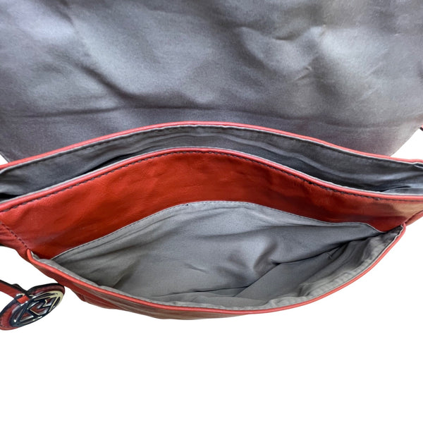 Relic Women’s Red Faux Leather Adjustable Strap Buckle Accent Crossbody Bag