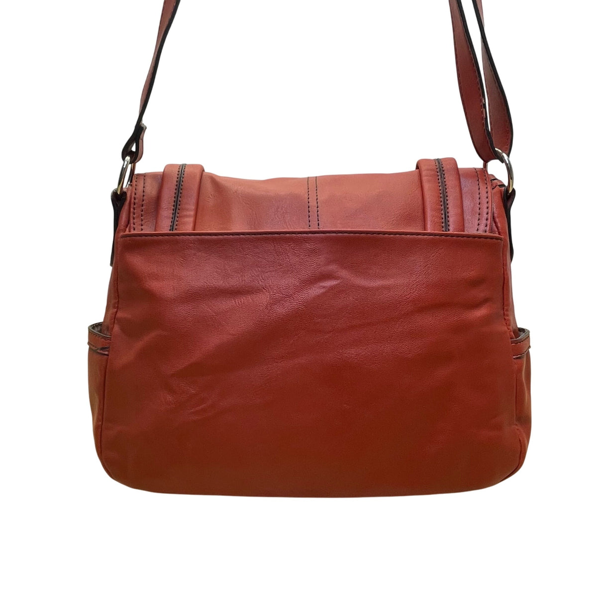 Relic Women’s Red Faux Leather Adjustable Strap Buckle Accent Crossbody Bag