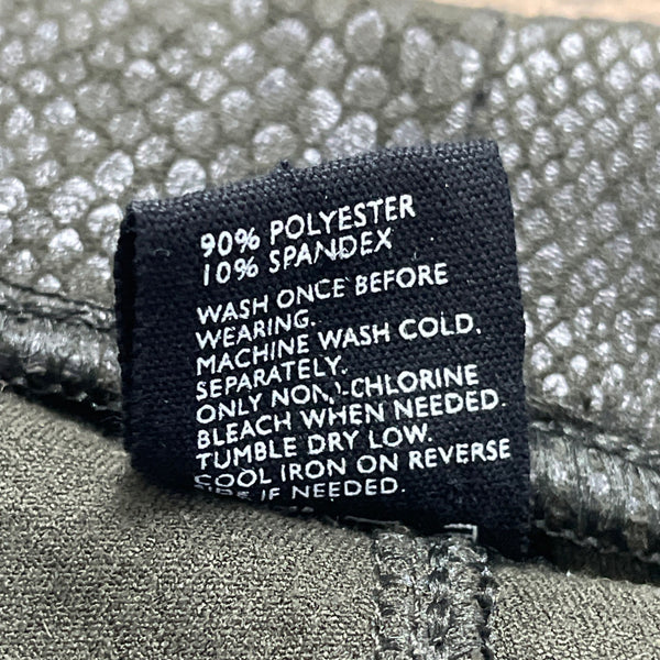 Hue Women’s Green/Grey Leggings  Snake-Embossed Texture Slim Fit Sz M