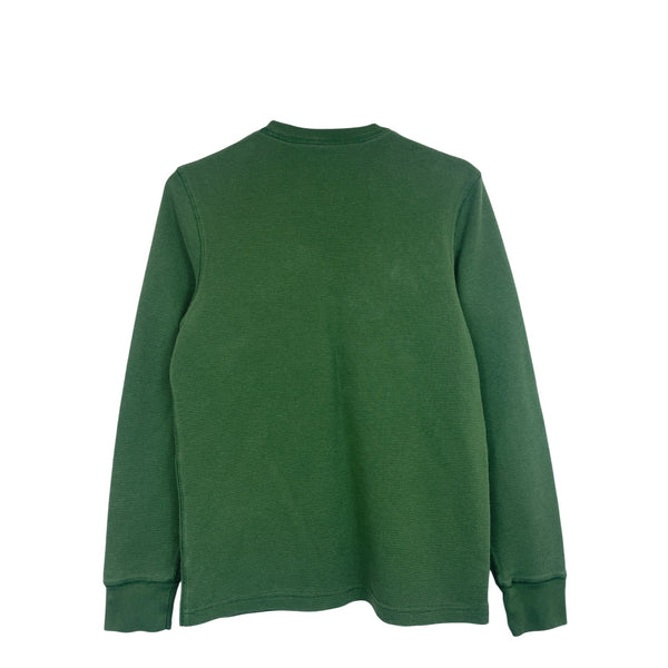 Old Navy Mens Green Cotton-Polyester Varsity Graphic Thermal Shirt Size Small