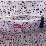 Luv Betsey Pink Quilted Cat Face With Shoulder Strap & Gold Accents Duffle Bag