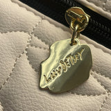 Luv Betsey Pink Quilted Cat Face With Shoulder Strap & Gold Accents Duffle Bag
