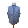 J.Crew Quilted Blue Sleeveless Vest With Full Zip & Pockets Size XL - New
