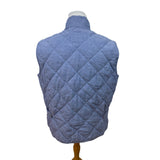 J.Crew Quilted Blue Sleeveless Vest With Full Zip & Pockets Size XL - New