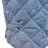 J.Crew Quilted Blue Sleeveless Vest With Full Zip & Pockets Size XL - New