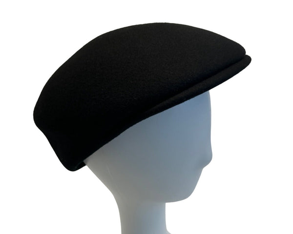 Unbranded Men's Black Ascot Felt Cap Hat - One Size