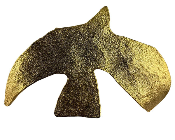 Galt Vintage Gold Tone Dove Brooch Pin Textured Metal Accent Jewelry