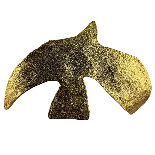 Galt Vintage Gold Tone Dove Brooch Pin Textured Metal Accent Jewelry