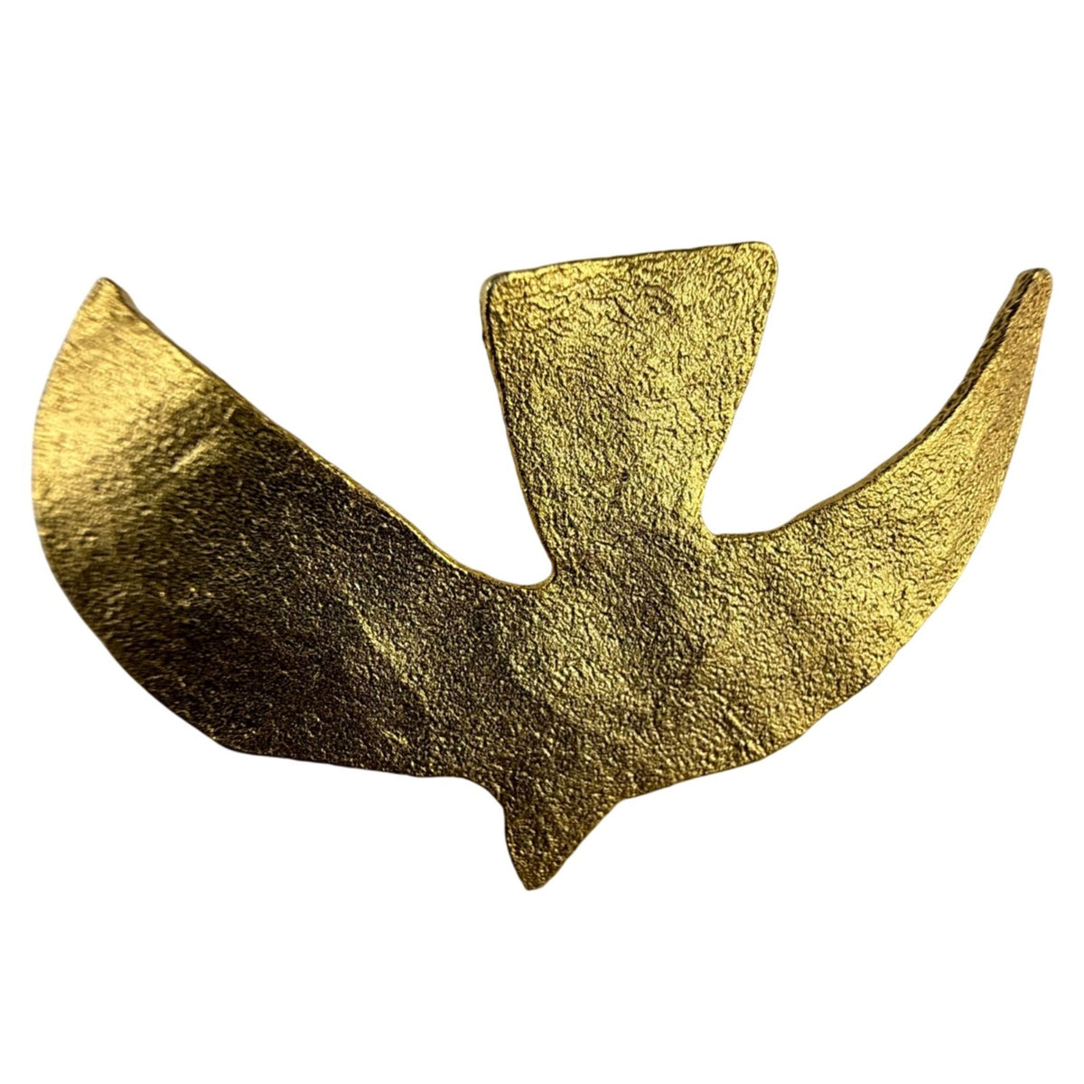 Galt Vintage Gold Tone Dove Brooch Pin Textured Metal Accent Jewelry