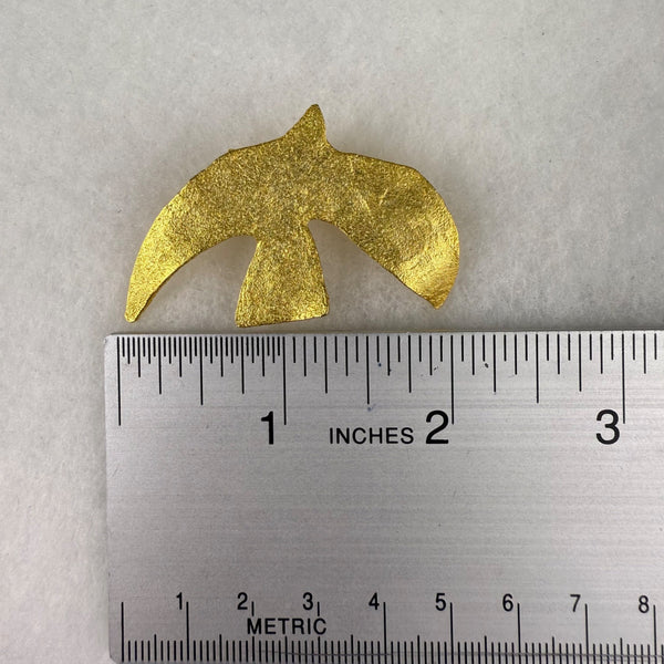 Galt Vintage Gold Tone Dove Brooch Pin Textured Metal Accent Jewelry